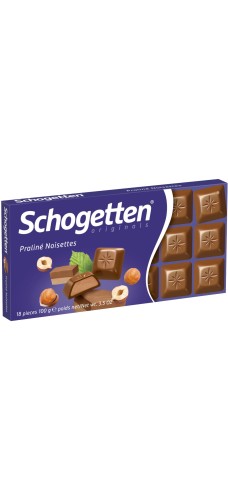 Chocolate Schogetten Pralinee Nougat 100g