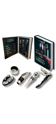 Kit Vinho Livro 05 peças Kit Vinho Livro 05 peças