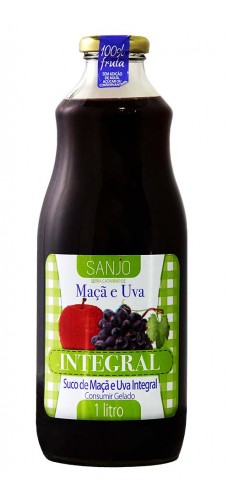 SUCO SANJO DE MACA E UVA TINTA INTEGRAL 1L
